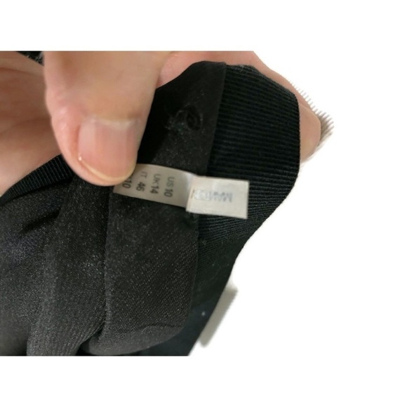 Tahari Women's Size 10 Circle Skirt Colorblock Black Gray Polyester Lined - Picture 8 of 8